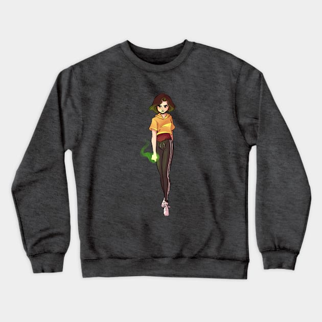 Jane, Spirit Warrior Crewneck Sweatshirt by SilhouetteZeroPodcast